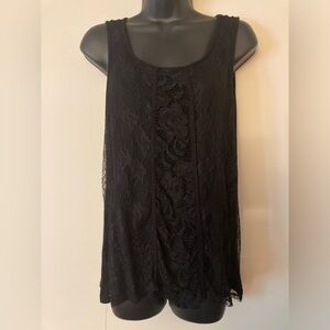 Elegant Black Lace Sleeveless Top
